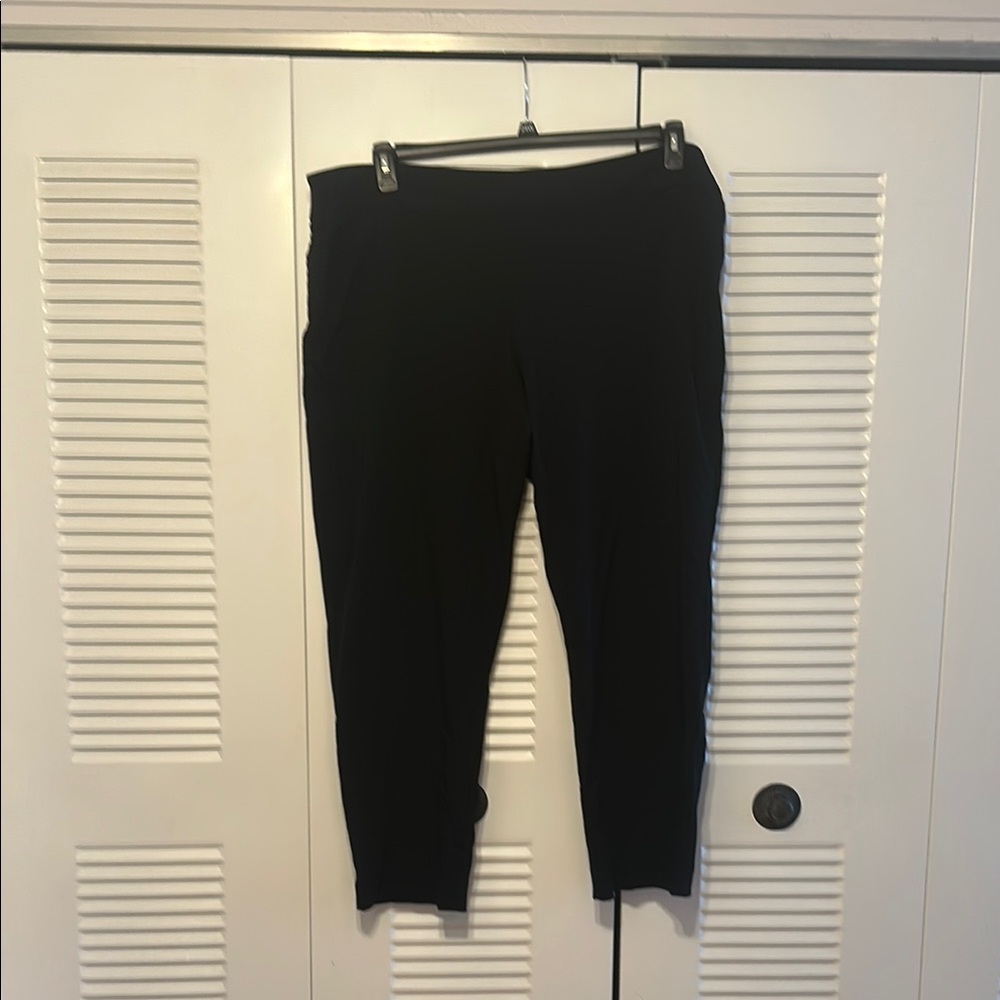 Counterparts Black Straight Leg Pants with Elastic Waistband
